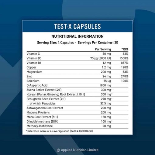 120 عدد کپسول تست ایکس اپلاید Applied Test-X